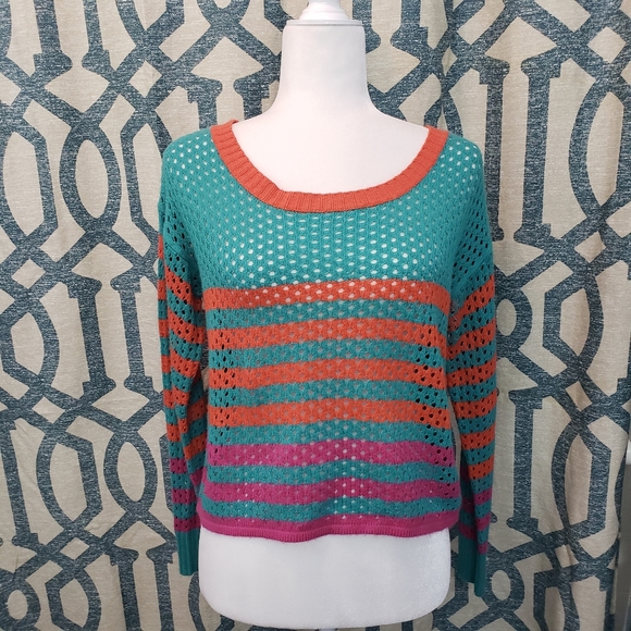 Flying Tomato Sweaters - Flying Tomato open crochet sweater